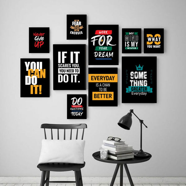 SET OF 10 MOTIVATIONAL FRAMES NEW VARIANT