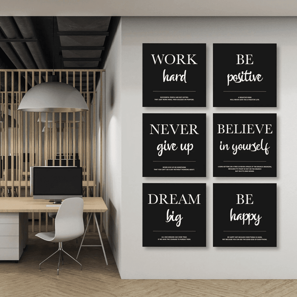 MOTIVATIONAL FRAMED QUOTES BUNDLE BLACK VARIANT - EVODIA PK STORE