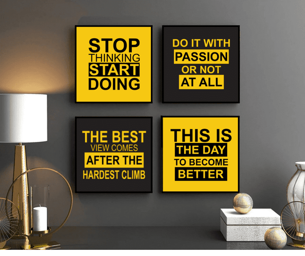 Set of 4 Motivational Frames - EVODIA PK STORE